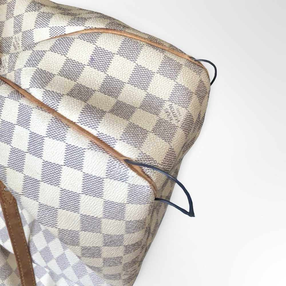 Louis Vuitton Damier Azur Evora MM Vintage Shoulder Tote Bag Checkered Purse - Picture 15 of 16